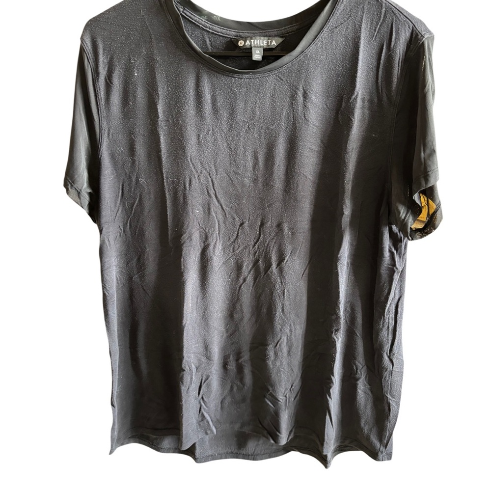 Athleta Charcoal Gray Short Sleeve Tee
